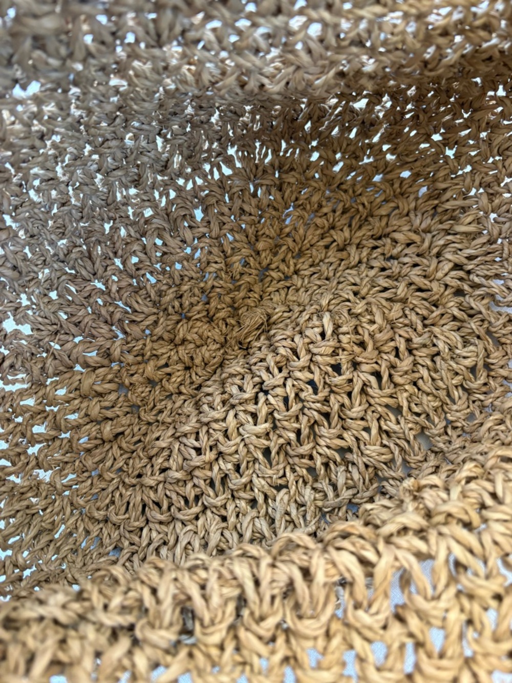 Woven Straw Tote Bag - Natural - Picture 2 of 3